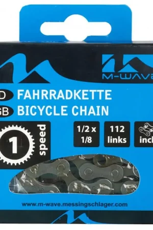 Snelle Levering M-wave stadsfietsketting 112 schakels 1/2 x 1/8 (breed)