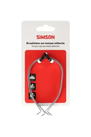 SIMSON broekklemmen metaal met reflectie Goedkoop