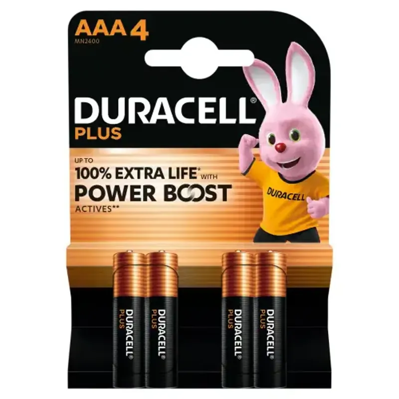 DURACELL Duracell batterij Plus 100% extra life MN2400/LR03 Actieprijs