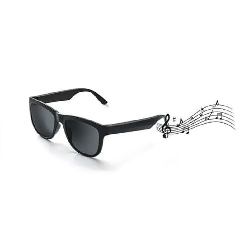 Express Levering Soundglasses polariserende smart-zonnebril Bluetooth gestuurd Zwart