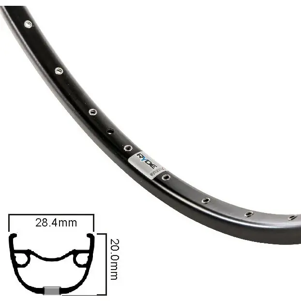 Bestseller Ryde Velg rival 23 28 inch (622) zwart disc 32 gaats enkel gebust