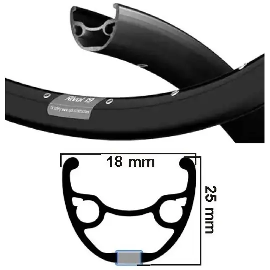 Finale Uitverkoop Ryde Velg rival 19 mat disc 27,5 (584) 32 gaats 14g mat zwart
