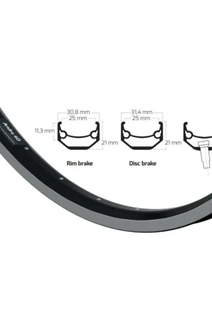Gecertificeerd Ryde velg andra 40 28 inch (622) zwart met remrand 32 gaats 14g