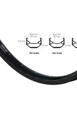 Koop Online Ryde Velg andra 40 28 inch (622) zwart disc 32 gaats 14g