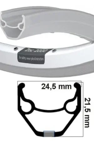 Gratis Retour Ryde velg zac 2000 zilver 28 32 gaats 14g etrto 622