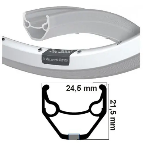 Gratis Retour Ryde velg zac 2000 zilver 28 32 gaats 14g etrto 622