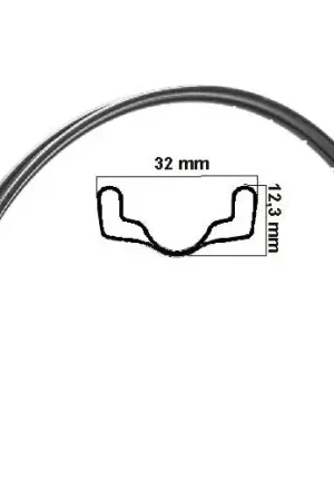 Korting Ryde Velg 28x11 2 zwart 13g 37mm 36 gaats etrto 635
