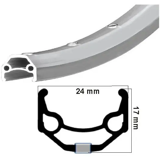 Beperkt Aanbod Ryde velg zac 19 zilver 24mm 26x1.75 36 gaats g14