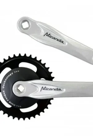 Miranda beta 1 crankstel met disc 95mm 33 tands crank gepolijst zwart Koopje