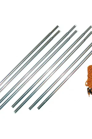 Betaalbaar Eurotrail Luifelstokken 20 mm 150 cm aluminium grijs 4-delig