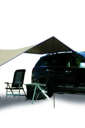 Betaalbaar Eurotrail Tarp Carside 3,6 x 3,5 m polyester staal bruin 6-delig