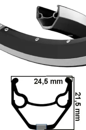 Meest Verkocht Ryde Velg zac 2000 mat zwart zilver 28 36 gaats 14g etrto 622