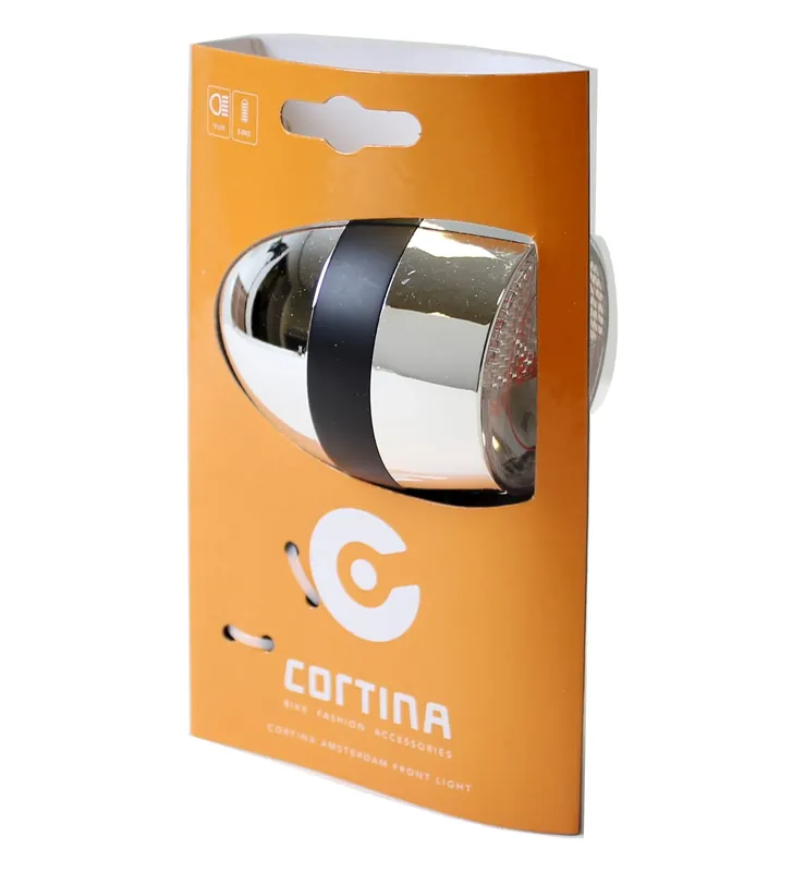 Express Levering Cortina koplamp Amsterdam E-bike chroom zwart