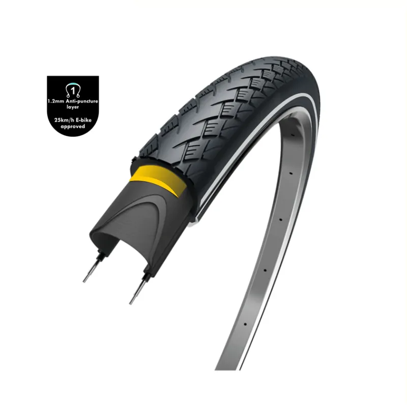 Aanbieding Wolff metro elite (1.2mm anti-leklaag), zwart met reflectie, 26x1.75, etrto 47-559,